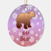 チェロキーくまのクリスマスのオーナメント セラミックオーナメント (左)