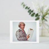 チェロキーの学者、セコイヤ（1776年～1843年）（色） ポストカード (スタンド正面)