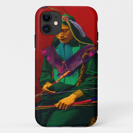 チェロキーインディアンポップ・アートのアート Case-Mate iPhoneケース (裏面)