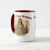 チェロキーウルフクラン女性2トーンコーヒー マグカップ (正面左)