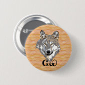 チェロキーオオカミの恋人ボタン 缶バッジ (正面&裏面)