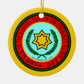 チェロキーシールの東バンド セラミックオーナメント (正面)