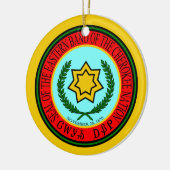 チェロキーシールの東バンド セラミックオーナメント (左)