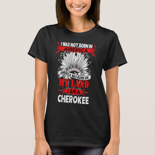 チェロキートライブランド先住民アメリカン Tシャツ (正面)