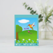 チェロキーハミングバード葉書 ポストカード (スタンド正面)