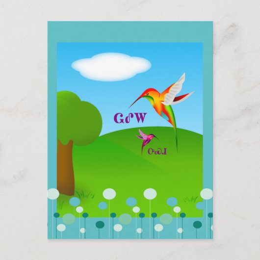 チェロキーハミングバード葉書 ポストカード (正面)