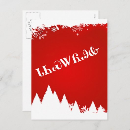 チェロキーメリークリスマスの郵便はがき シーズンポストカード (正面/裏面)