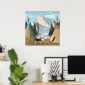 チェロキーヴィレッジプリント ポスター (ホームオフィス)