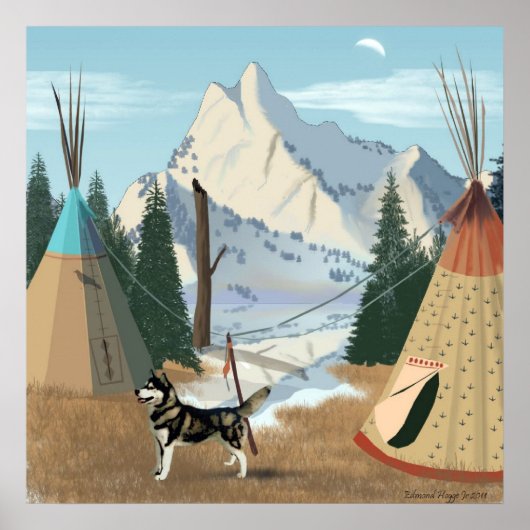 チェロキーヴィレッジプリント ポスター (正面)