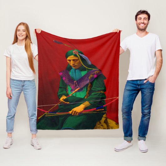 チェロキー先住民アメリポップ・アートのンアートフリースブランケット フリースブランケット (インサイチュ)