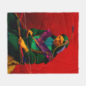 チェロキー先住民アメリポップ・アートのンアートフリースブランケット フリースブランケット (正面(横))