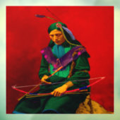 チェロキー先住民ポップ・アートのアメリカンアートウォールデカール ウィンドウサイン (シート3)