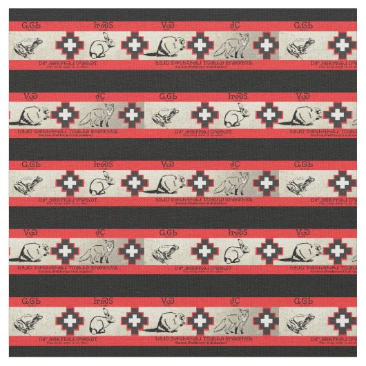 チェロキー動物2 ファブリック (クローズアップ)