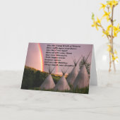 チェロキー天恵の祈りの言葉カード カード (黄色い花)