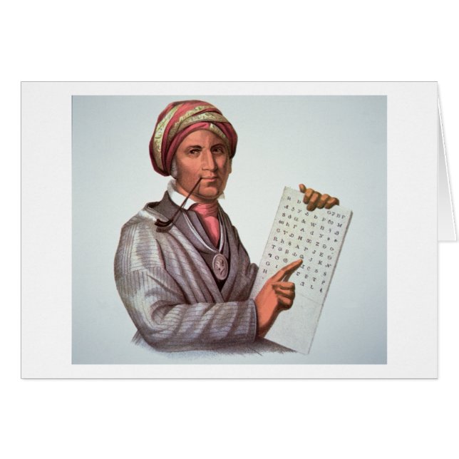 チェロキー学者、Sequoyah (1776-1843年) (色 (正面横)