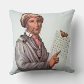 チェロキー学者、Sequoyah (1776-1843年) (色 クッション (裏面)