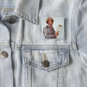 チェロキー学者、Sequoyah (1776-1843年) (色 缶バッジ (インサイチュ)