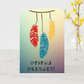 チェロキー幸せな記念日の挨拶状 カード (黄色い花)