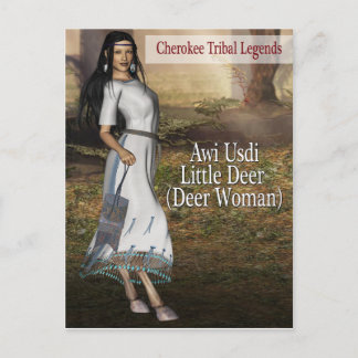 チェロキー族の伝説：小鹿（鹿の女） ポストカード