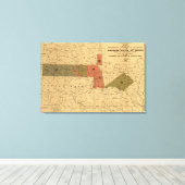 チェロキー族の旧限界"国家の"インディアン キャンバスプリント (インサイチュ (ウッドフロア))