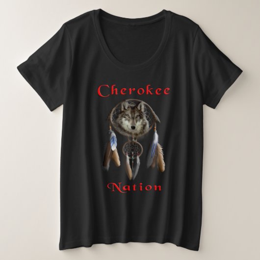 チェロキー族 プラスサイズTシャツ (デザイン正面)
