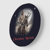 チェロキー族 ラージ壁時計 (傾斜)