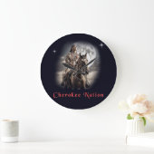 チェロキー族 ラージ壁時計 (ホーム)