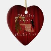 チェロキー誇りを持った セラミックオーナメント (右)