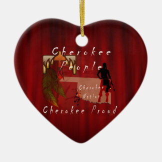 チェロキー誇りを持った セラミックオーナメント