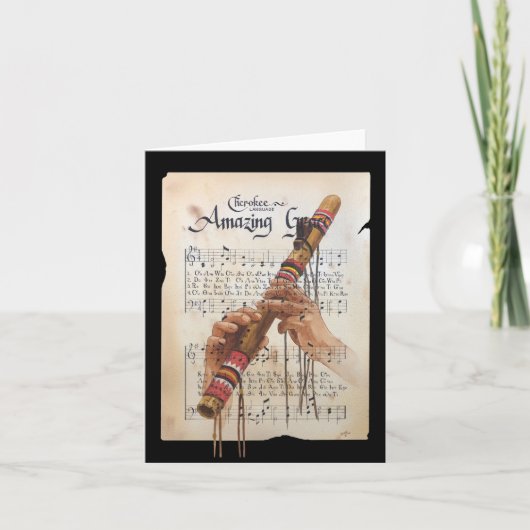 チェロキー語の素晴らしい恵み サンキューカード (正面)