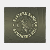 チェロキー語(イースタンバンド) フリースブランケット (正面(横))