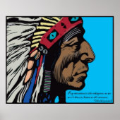 チェロキー諺 ポスター (正面)