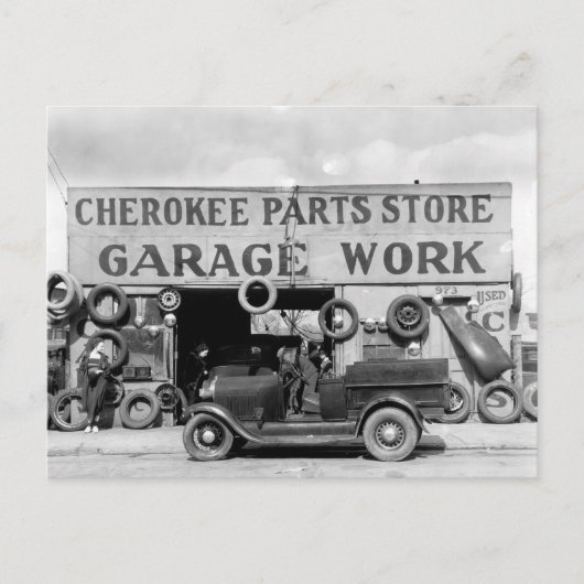 チェロキー部品店 1936年 ポストカード (正面)