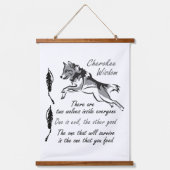 チェロキー・ウィズダム 吊り下げ型タペストリー (正面)