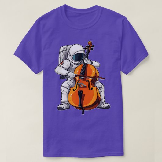 チェロクールアートチェリスト音楽チェロ奏者アストロナウ Tシャツ (デザイン正面)