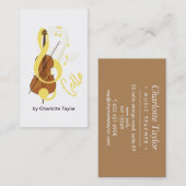 チェログラフィックミュージシャン音楽テーマ 名刺 (正面/裏面)