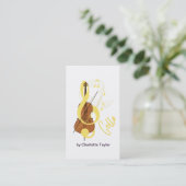 チェログラフィックミュージシャン音楽テーマ 名刺 (スタンド正面)