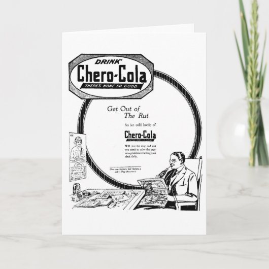 チェロコーラヴィンテージ新聞広告カード カード (正面)