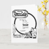 チェロコーラヴィンテージ新聞広告カード カード (黄色い花)