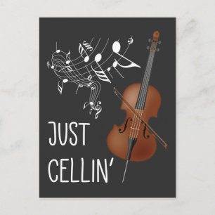 チェロストリング楽器セルリストユーモアvioloncello ポストカード