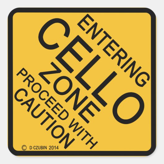 チェロゾーンに入る スクエアシール (正面)