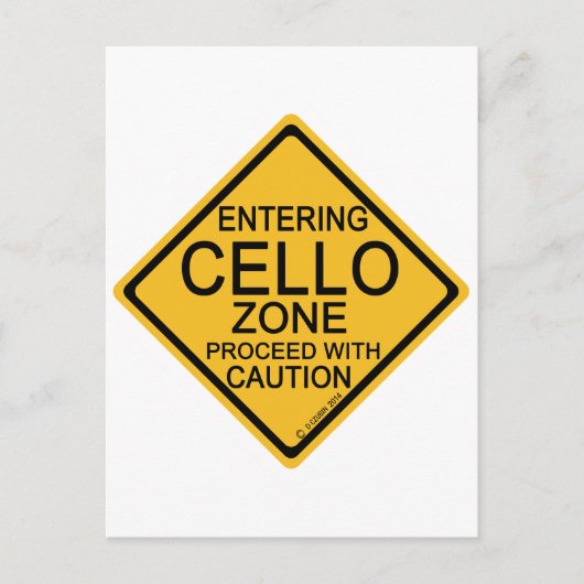 チェロゾーンに入る ポストカード (正面)