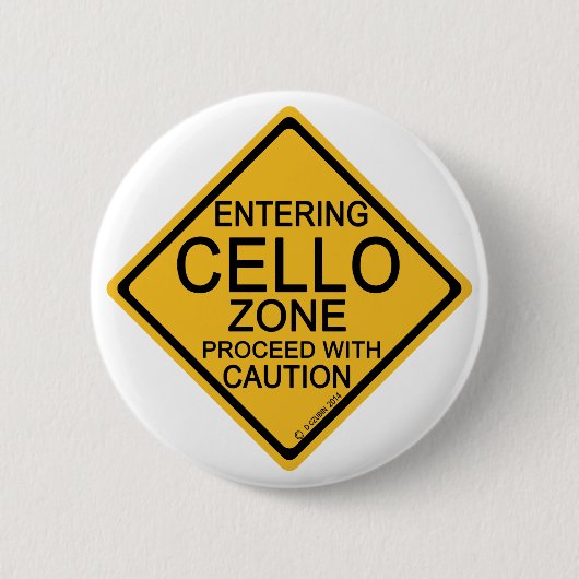 チェロゾーンに入る 缶バッジ (正面)