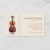 チェロチェリストミュージシャンプロフェッショナルヴィンテージシック 名刺 (正面)