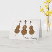 チェロハッピーバースデー カード (黄色い花)