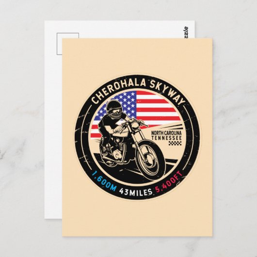 チェロハラスカイウェイ国立風光明媚バイウェイバイク ポストカード (正面/裏面)