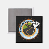 チェロハラスカイウェイ有名なオートバイロード マグネット (正面/裏面)