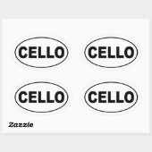 チェロバンパーステッカー 楕円形シール (シート)