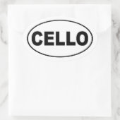 チェロバンパーステッカー 楕円形シール (バッグ)