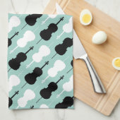 チェロパターン キッチンタオル (四つ折り)